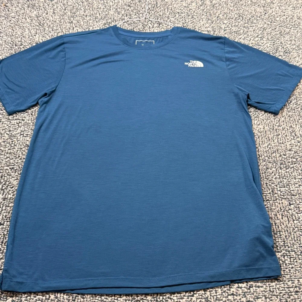 The North Face Mens Reaxion Ampere Training T-Shirt Blue Teal Size M